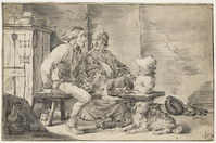 P 003
<br/>
Boereninterieur met een familie
<br/>
<em>Saftleven, Cornelis (1609-1681)</em>